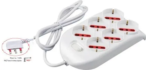 Ciabatta multipla 6 posti universale rettangolare Rosi 29566 Uitverkoop